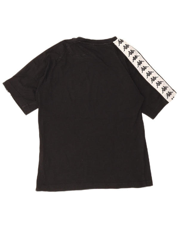 Kappa Boys Graphic T-Shirt Top 13-14 Years Black Colourblock Cotton