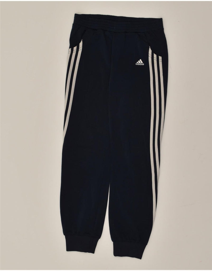 ADIDAS Womens Tracksuit Trousers Joggers UK 10 Small  Navy Blue Polyester | Vintage Adidas | Thrift | Second-Hand Adidas | Used Clothing | Messina Hembry 