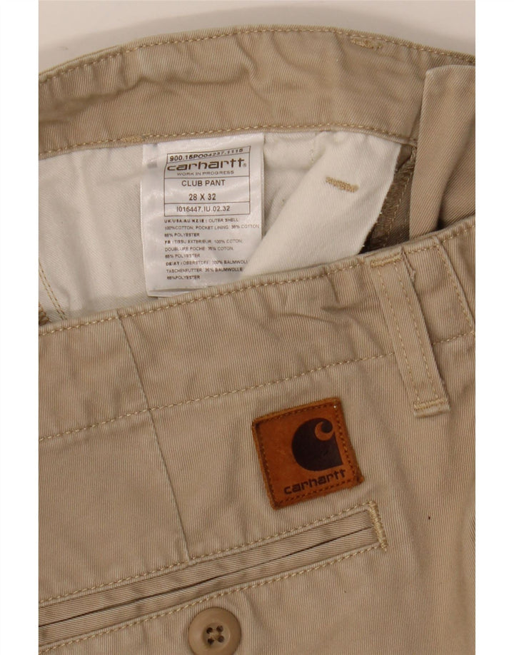 Carhartt Womens Slim Chino Trousers W28 L32 Beige Cotton