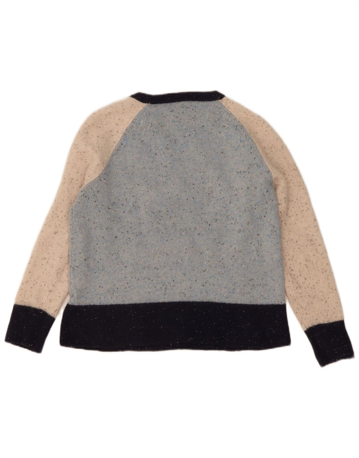 White Stuff Womens Crew Neck Jumper Sweater UK 14 Medium Blue Flecked Wool