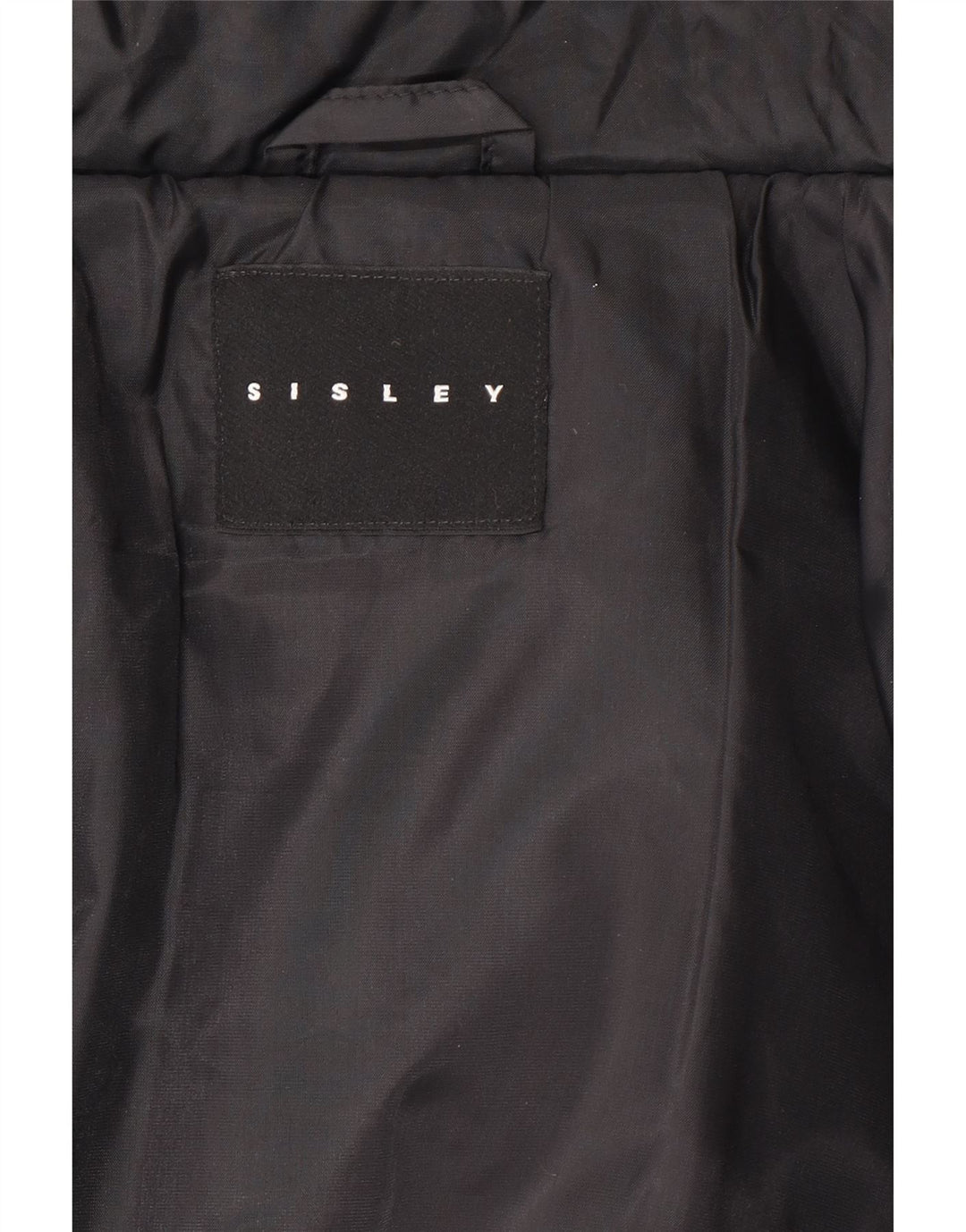 Sisley Womens Crop Oversized Padded Jacket UK 14 Medium Black Polyamide