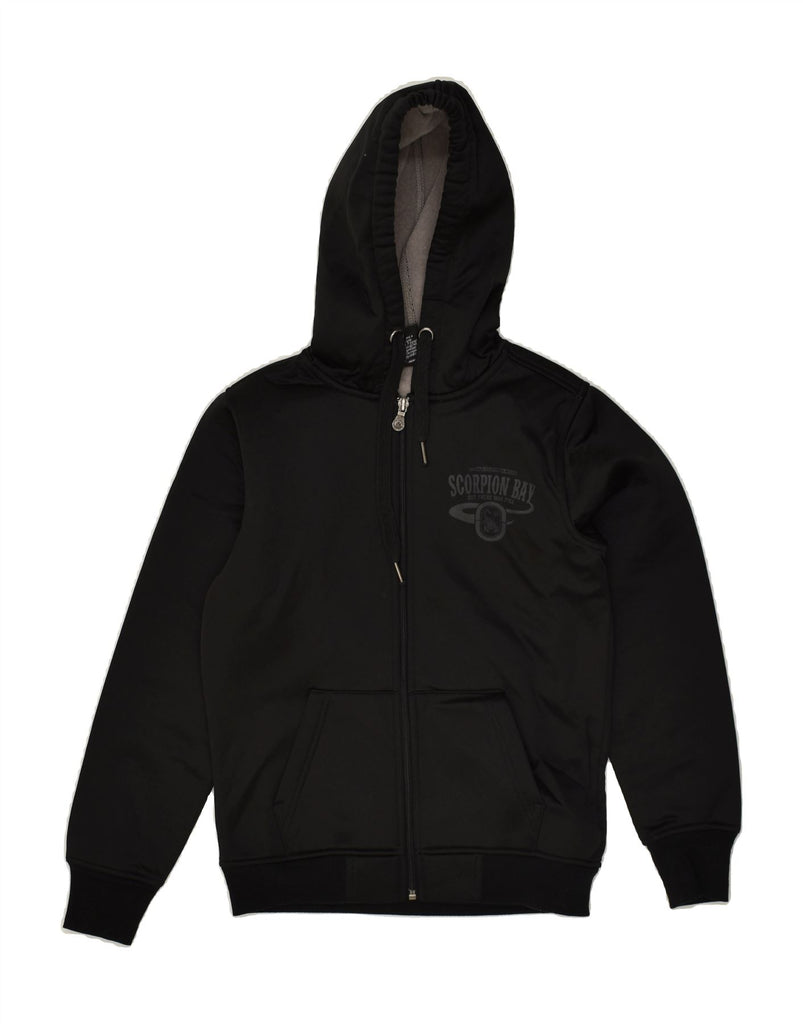 SCORPION BAY Boys Graphic Zip Hoodie Sweater 11-12 Years Large Black | Vintage Scorpion Bay | Thrift | Second-Hand Scorpion Bay | Used Clothing | Messina Hembry 