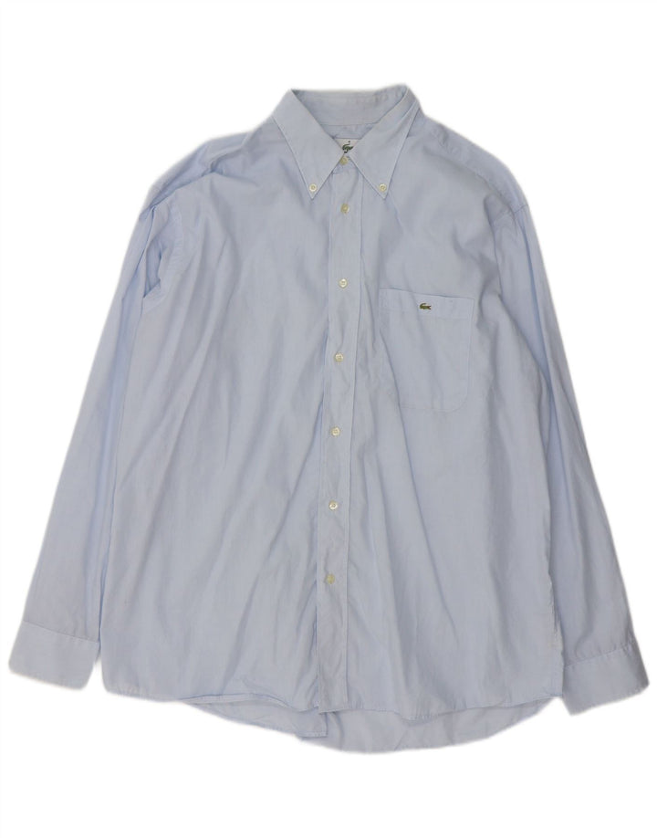 Lacoste Mens Shirt Size 43 Large Blue Cotton