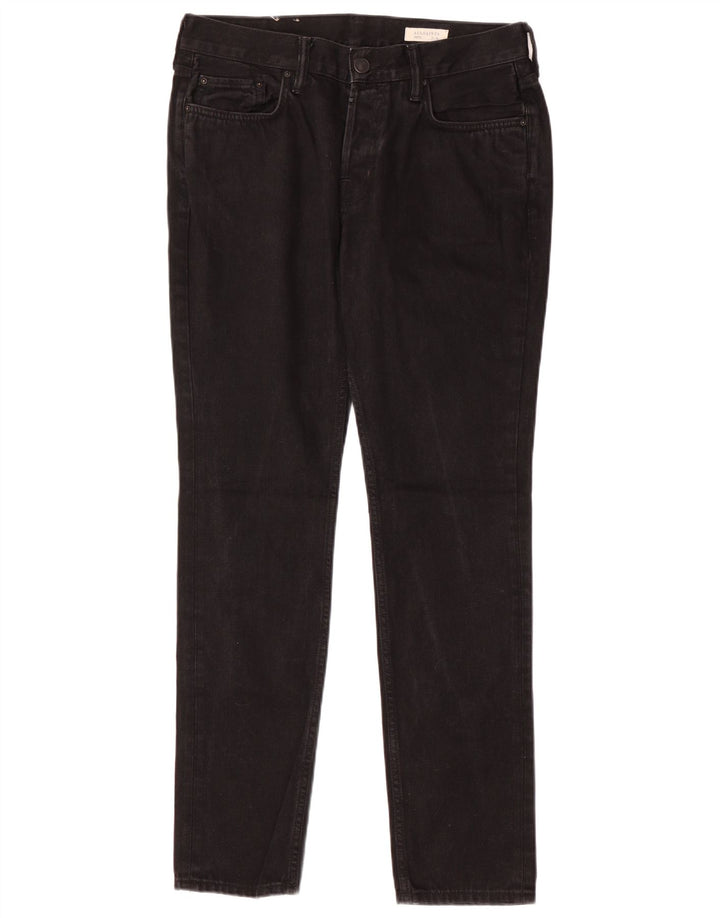 ALL SAINTS Mens Skinny Jeans W32 L31 Black Cotton