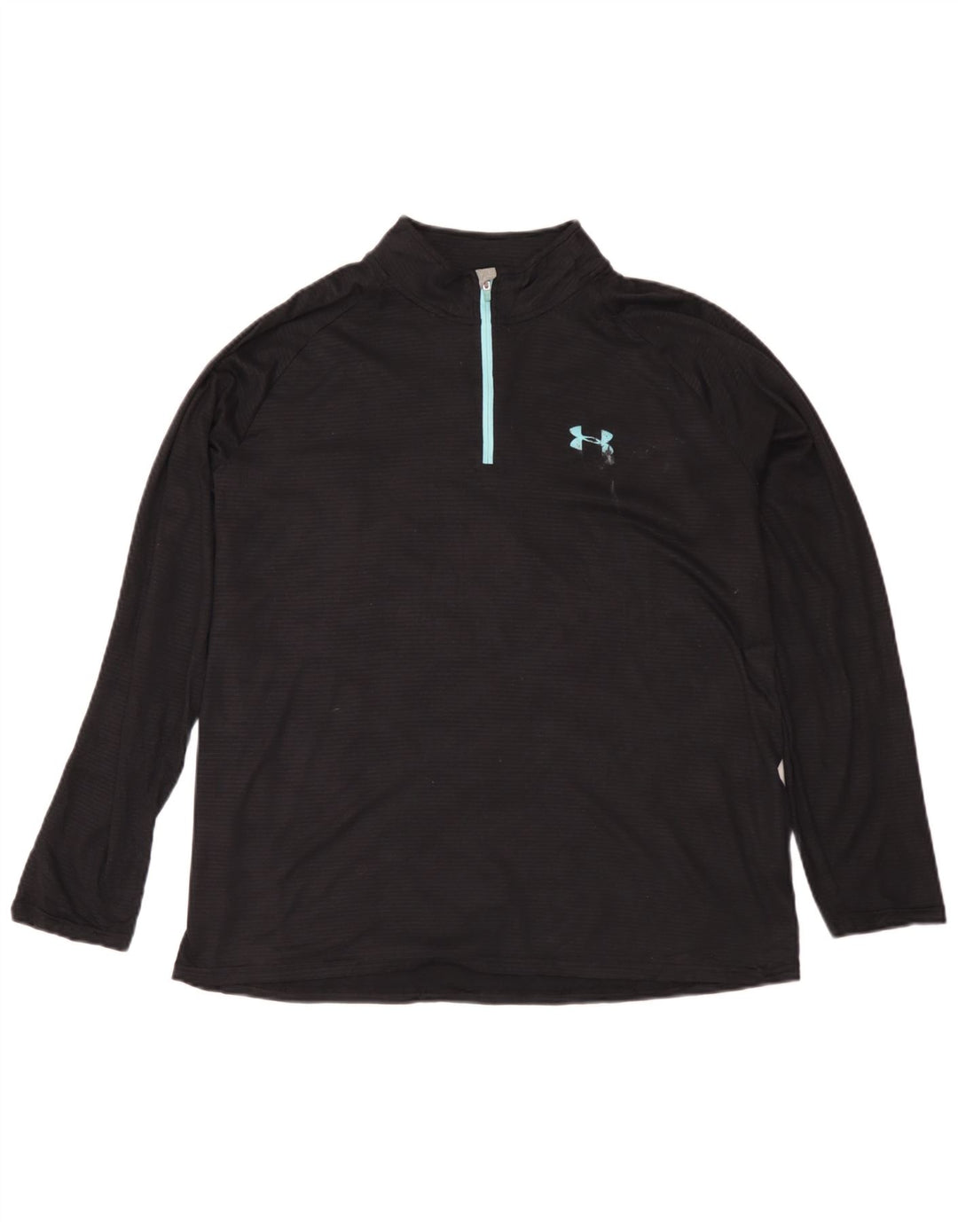 Under Armour Mens Heat Gear Zip Neck Pullover Tracksuit Top Large Black