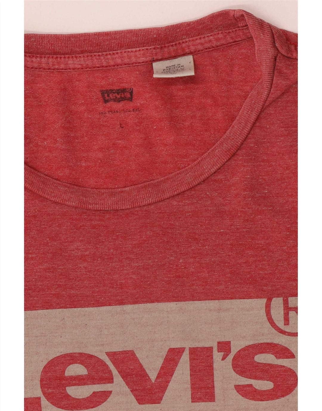 Levi's Mens Graphic T-Shirt Top Large Red Flecked