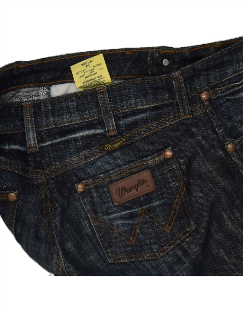 WRANGLER Womens Eve Bootcut Jeans W30 L30  Navy Blue Cotton | Vintage Wrangler | Thrift | Second-Hand Wrangler | Used Clothing | Messina Hembry 