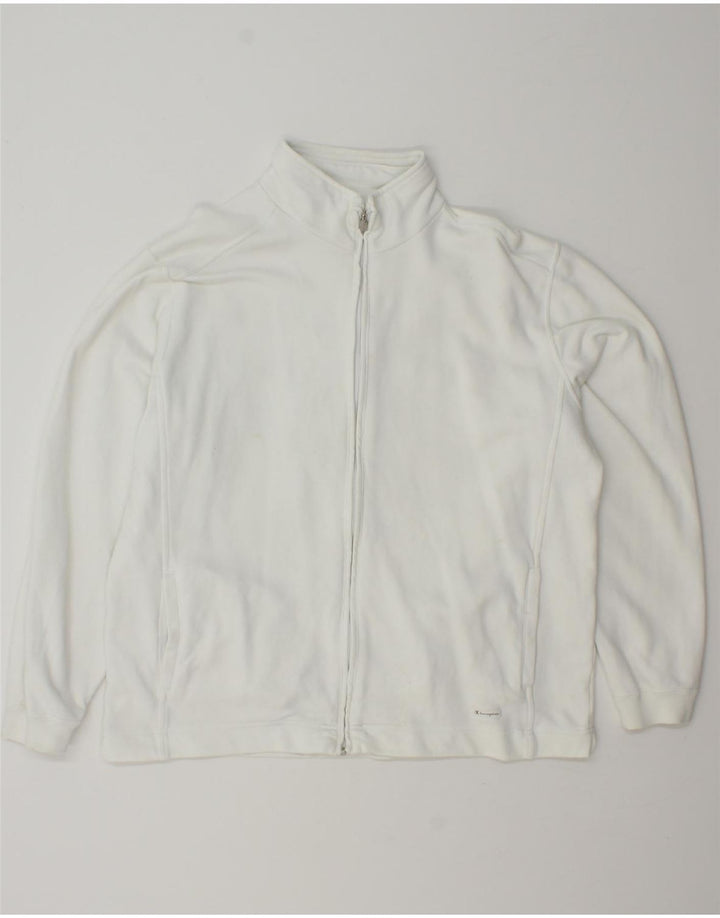 CHAMPION Womens Tracksuit Top Jacket UK 16 Large White Cotton Vintage Champion and Second-Hand Champion from Messina Hembry 