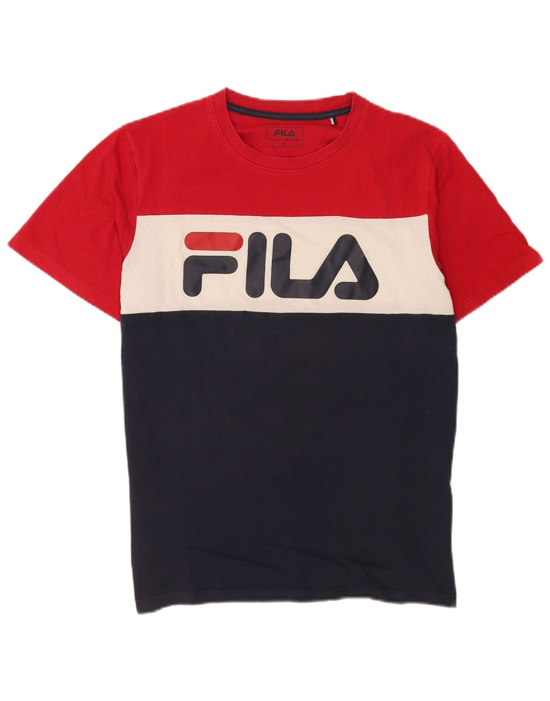 Fila Mens Graphic T-Shirt Top Medium Multicoloured Colourblock