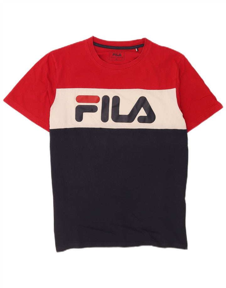Fila Mens Graphic T-Shirt Top Medium Multicoloured Colourblock