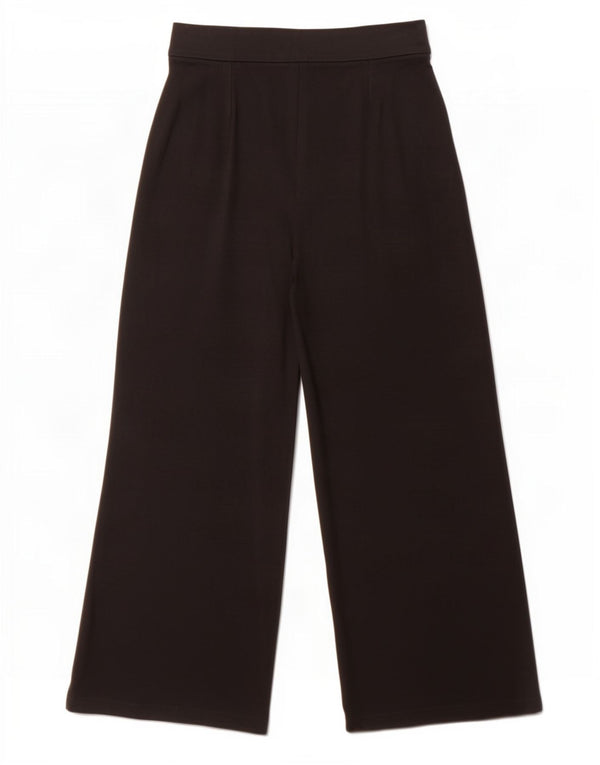 Marks & Spencer Womens Wide Leg Casual Trousers UK 10 Small W27 L26 Black