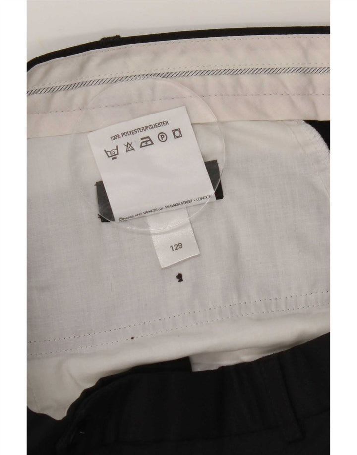 Marks & Spencer Womens St. Michael Pegged Suit Trousers W38 L29 Black