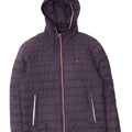 Tommy Hilfiger Mens Hooded Padded Jacket UK 36 Small Navy Blue Polyester