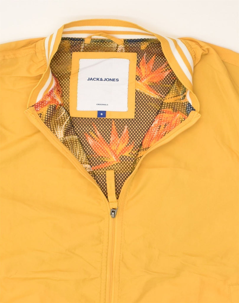 JACK & JONES Mens Bomber Jacket UK 36 Small Yellow Polyester | Vintage Jack & Jones | Thrift | Second-Hand Jack & Jones | Used Clothing | Messina Hembry 