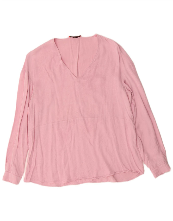 Max & Co. Womens Long Sleeve Blouse Top UK 16 Large Pink