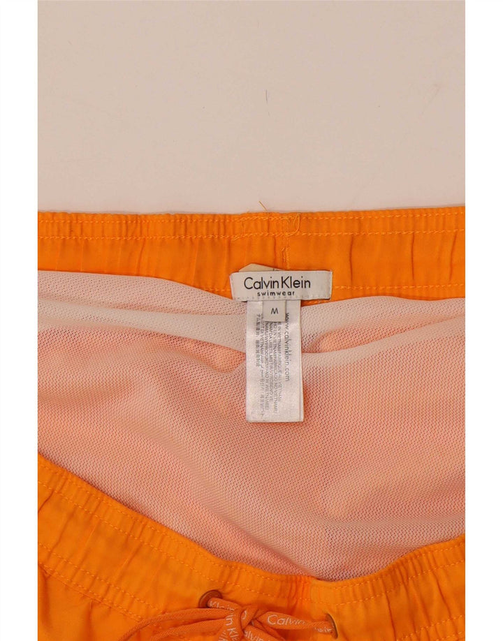Calvin Klein Mens Graphic Swimming Shorts Medium Orange Colourblock