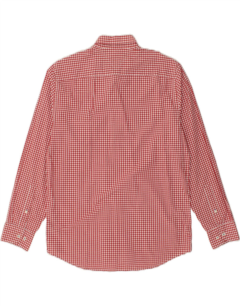 TOMMY HILFIGER Mens New York Fit Shirt Large Red Gingham Cotton | Vintage Tommy Hilfiger | Thrift | Second-Hand Tommy Hilfiger | Used Clothing | Messina Hembry 