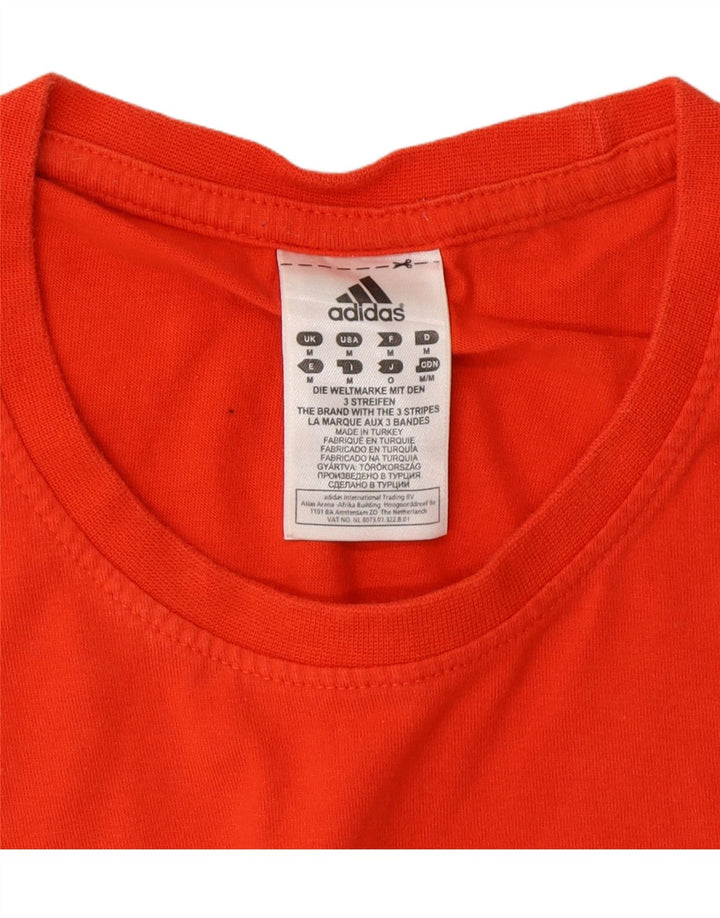 Adidas Mens Graphic T-Shirt Top Medium Red Cotton