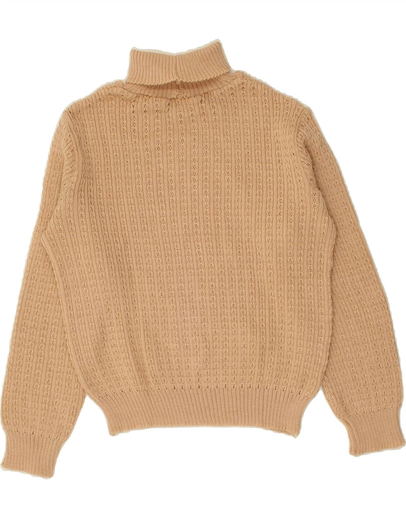 VINTAGE Womens Roll Neck Jumper Sweater UK 10 Small Beige | Vintage Vintage | Thrift | Second-Hand Vintage | Used Clothing | Messina Hembry 