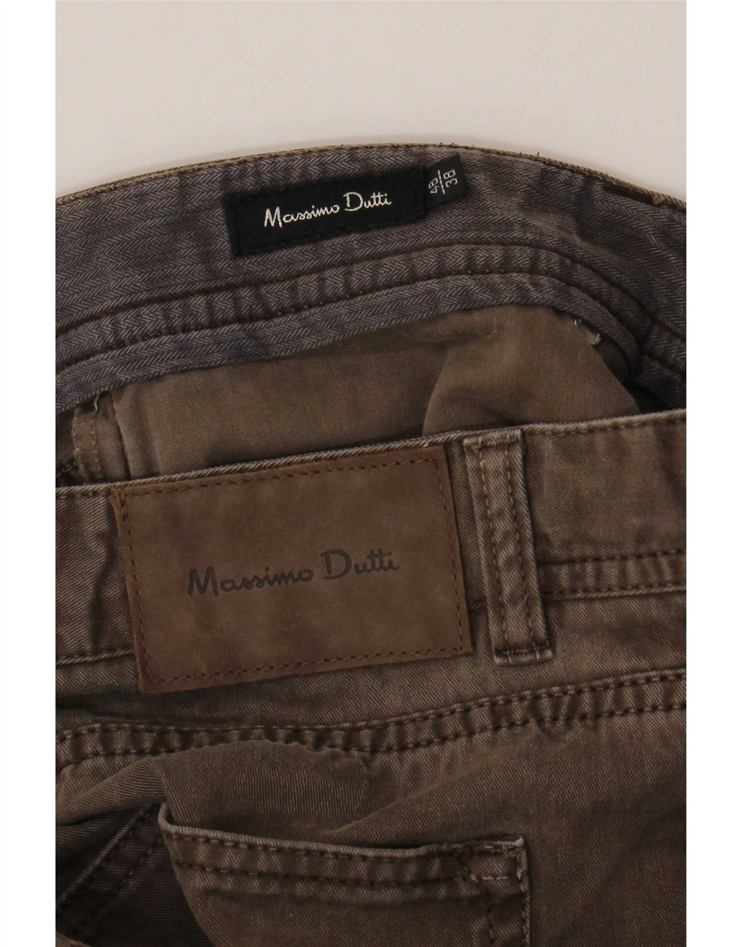 Massimo Dutti Mens Straight Jeans EU 48 XL W38 L29 Brown
