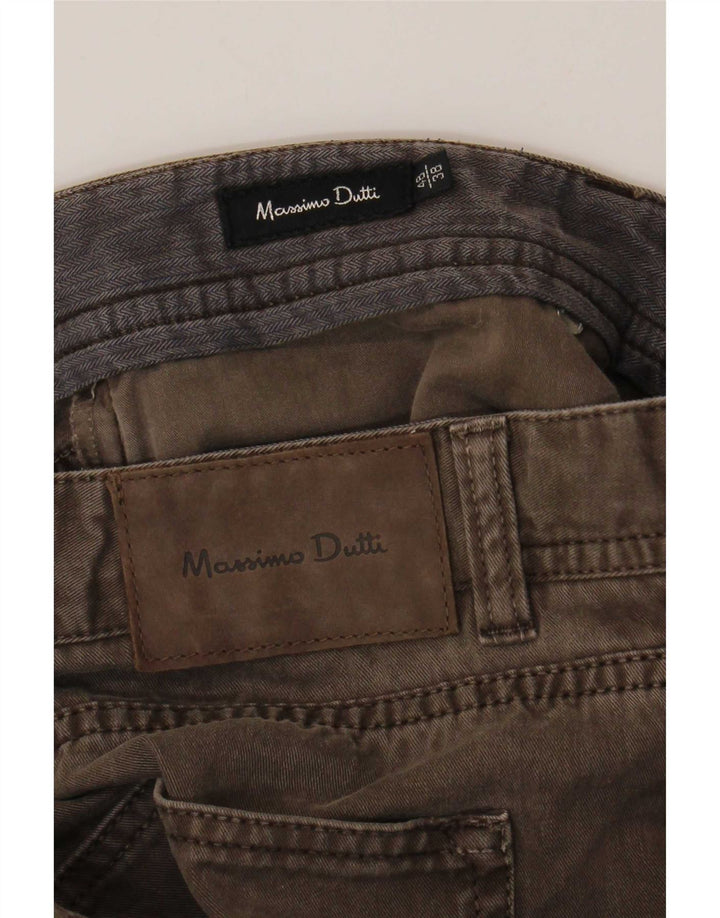 Massimo Dutti Mens Straight Jeans EU 48 XL W38 L29 Brown