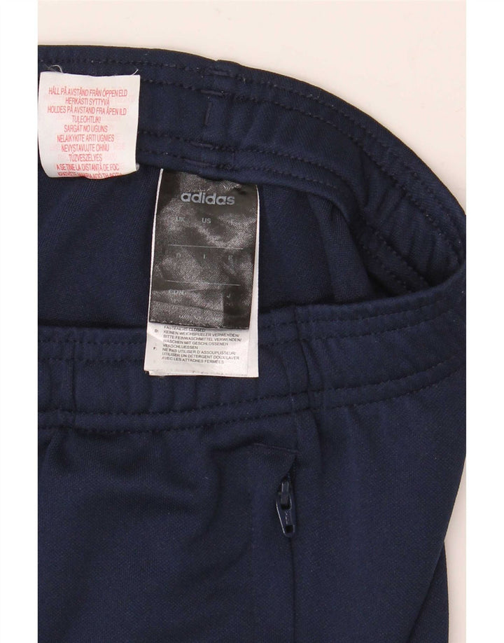 Adidas Boys Climalite Tracksuit Trousers 11-12 Years Navy Blue Polyester