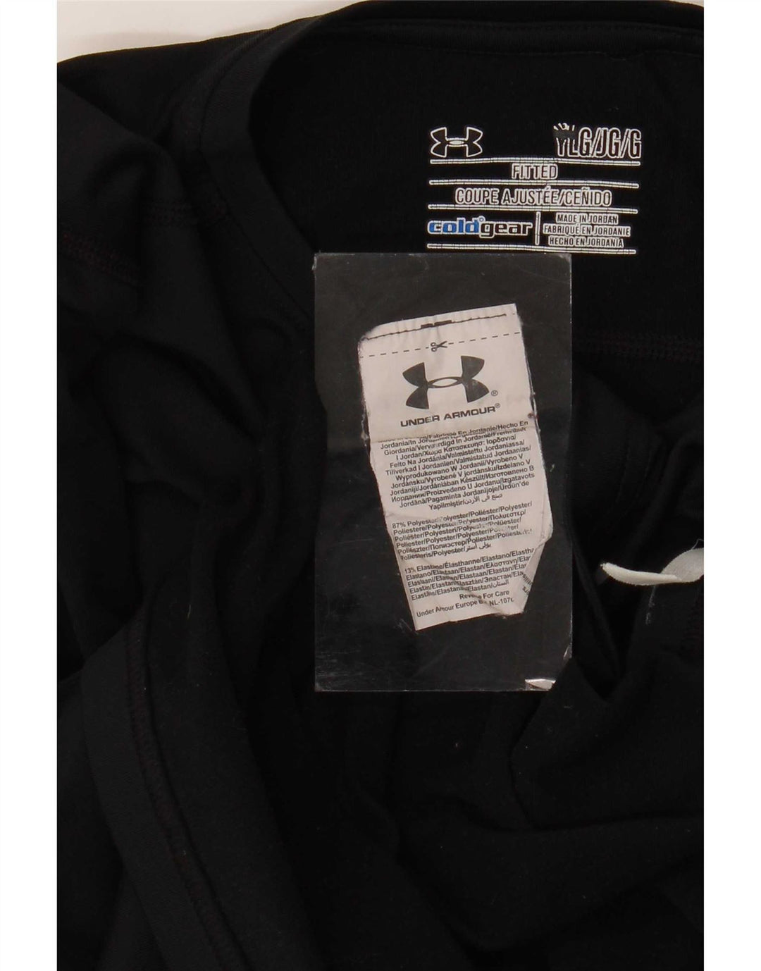 Under Armour Boys Cold Gear Graphic Top Long Sleeve 11-12 Years Large Black