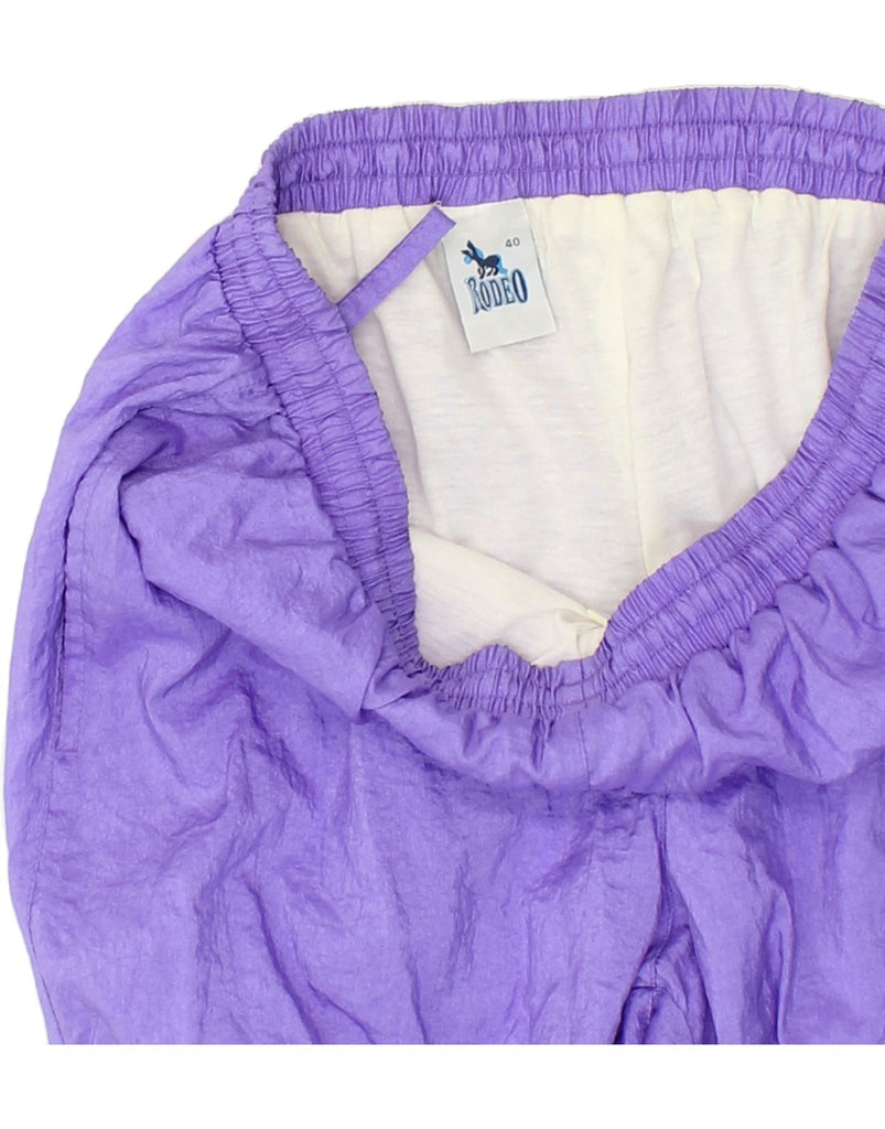 RODEO Womens Tracksuit Trousers Joggers EU 40 Medium Purple Nylon | Vintage Rodeo | Thrift | Second-Hand Rodeo | Used Clothing | Messina Hembry 