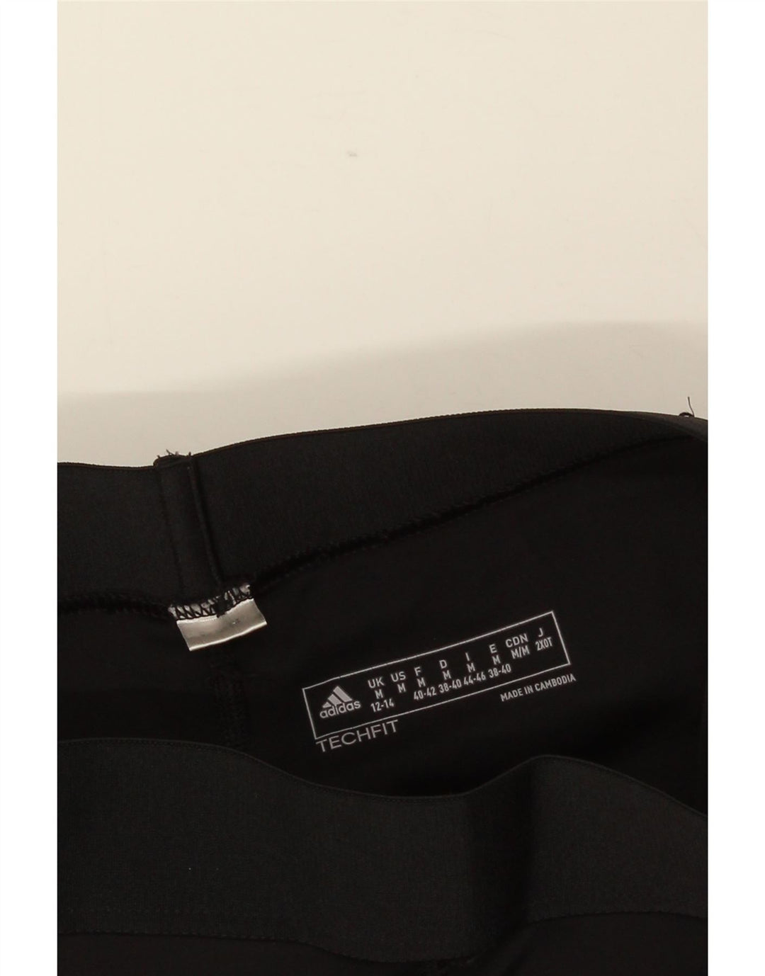 ADIDAS Womens Graphic Capri Leggings UK 12/14 Medium  Black