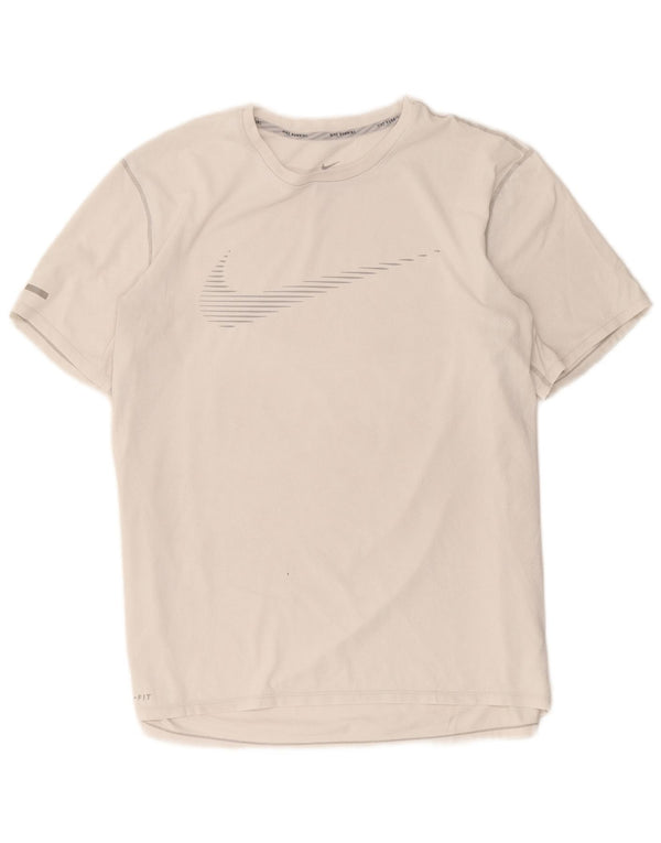 Nike Mens Dri Fit Graphic T-Shirt Top XL White Polyester