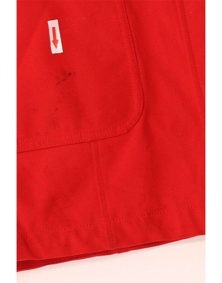 Calvin Klein Womens Hooded Parka Jacket UK 10 Small Red Polyester