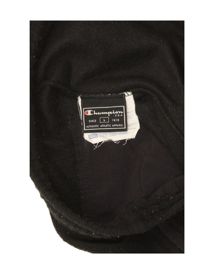 Champion Mens Fleece Tracksuit Trousers Large  Black Polyester