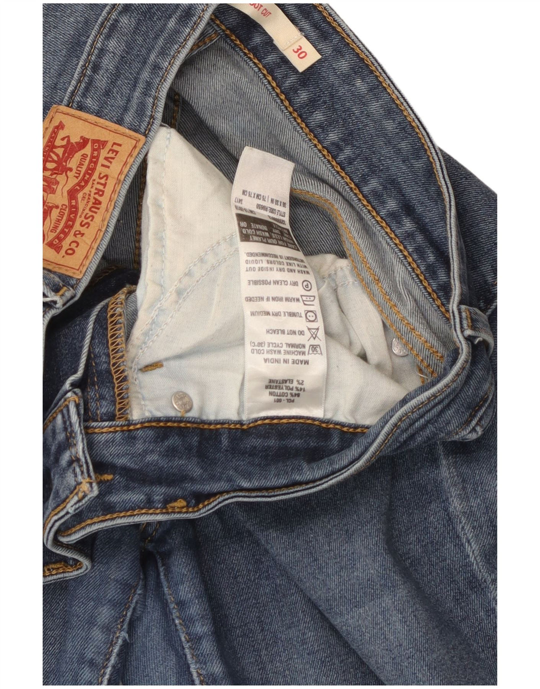 Levi's Womens 715 Bootcut Jeans W30 L30 Blue Cotton