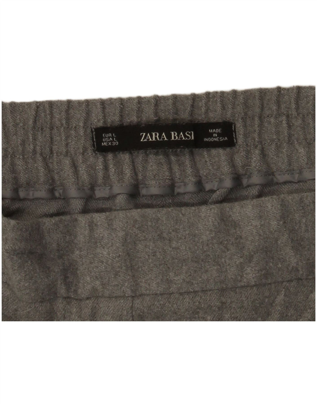 Zara Womens Cropped Trousers Large W30 L25 Grey