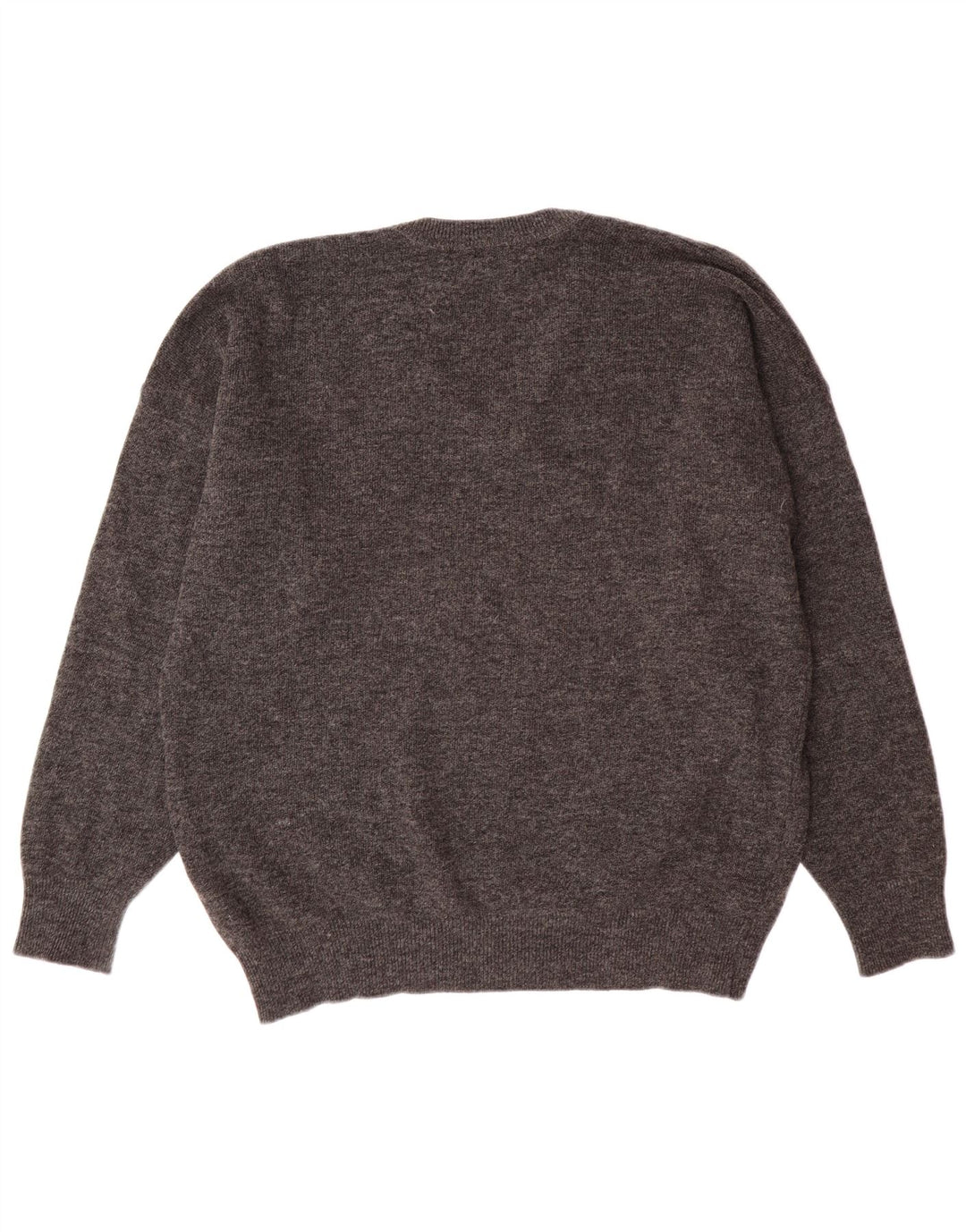 Lacoste Mens V-Neck Jumper Sweater Size 7 2XL Grey Wool