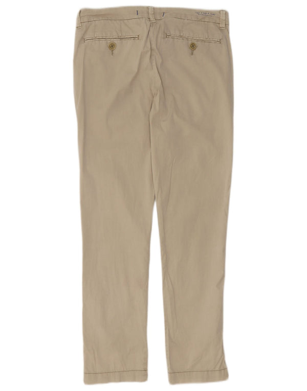 Calvin Klein Womens Slim Chino Trousers W27 L27 Beige Cotton