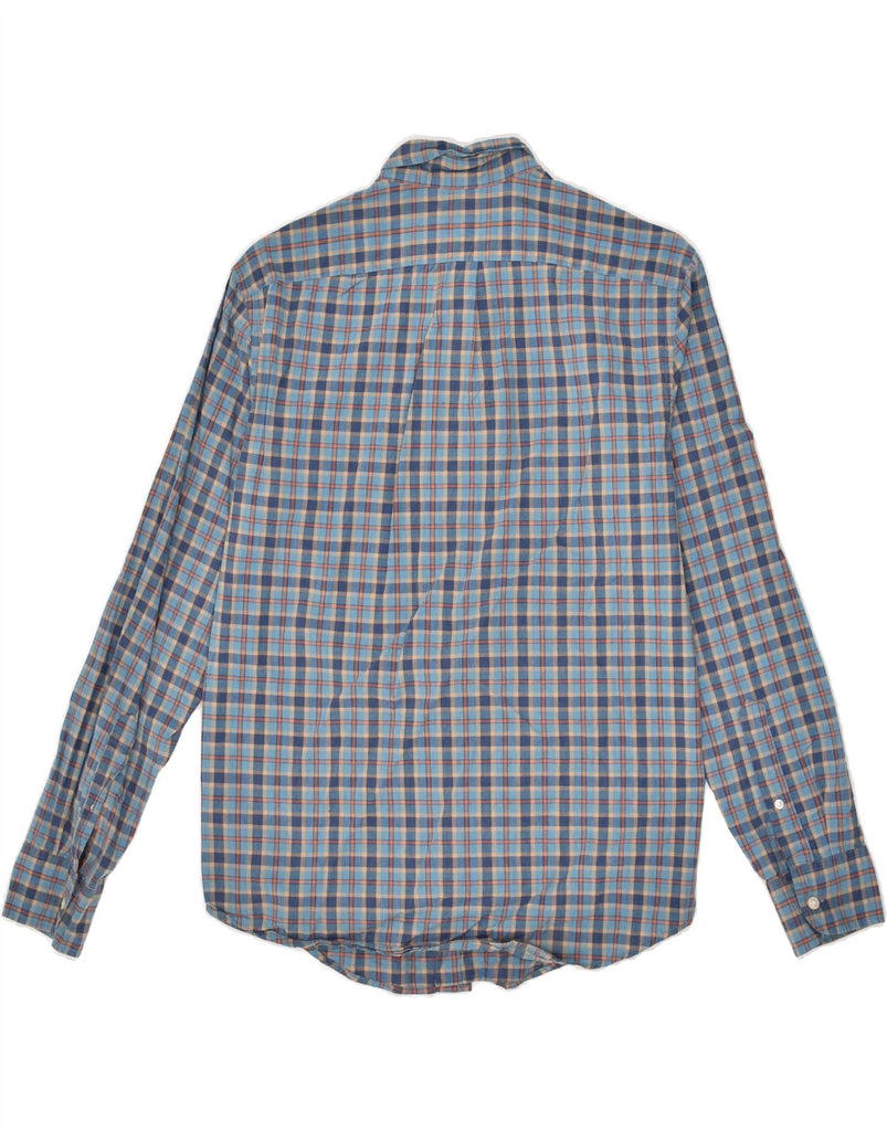 J. CREW Mens Stretch Slim Shirt Small Blue Check Cotton Vintage J. Crew and Second-Hand J. Crew from Messina Hembry 