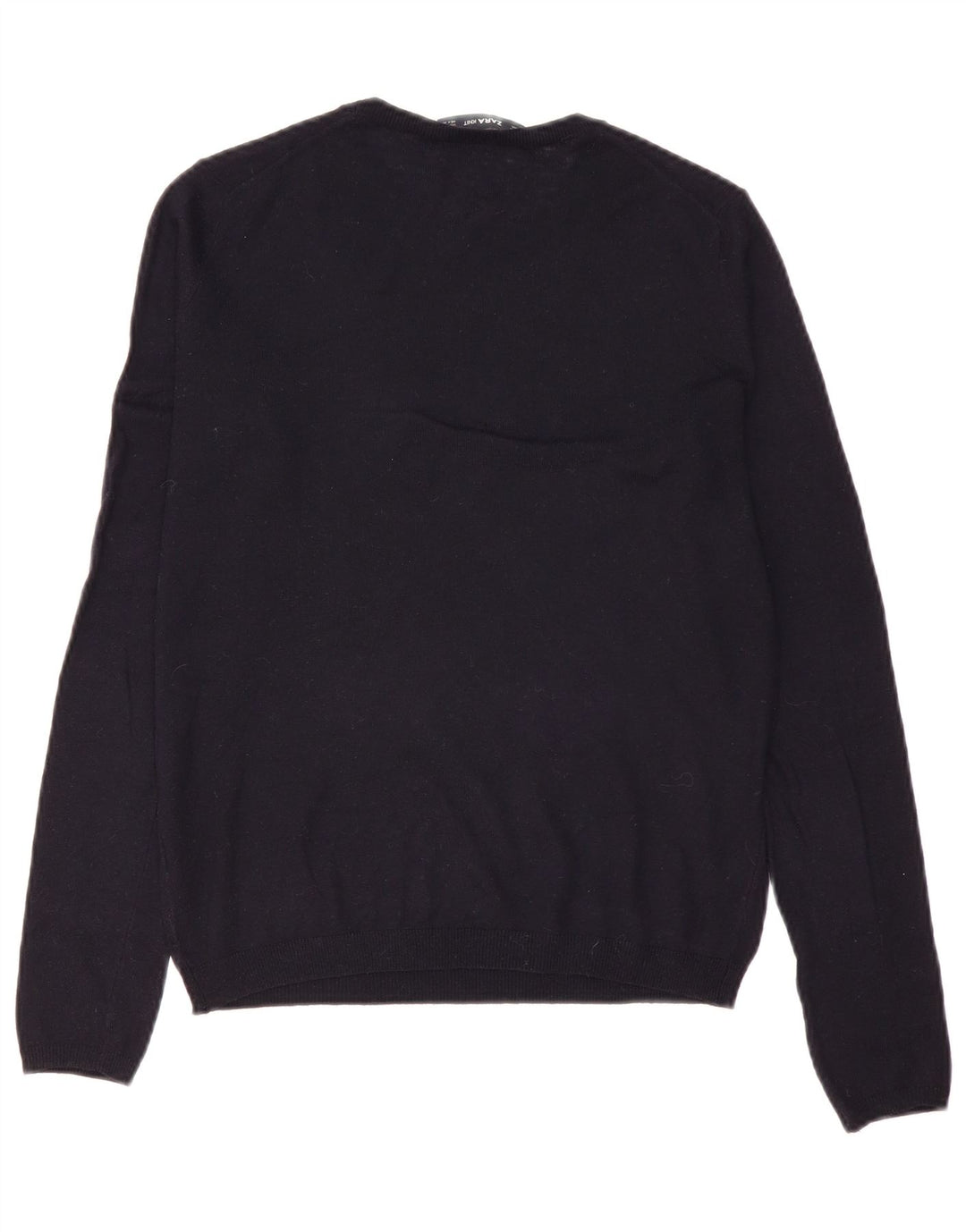 Zara Womens Crew Neck Jumper Sweater UK 10 Small Black