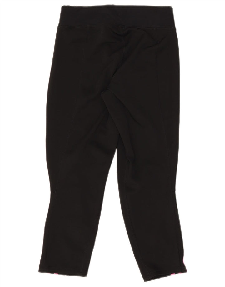 ADIDAS Womens Capri Leggings UK 4/6 XS  Black Polyester