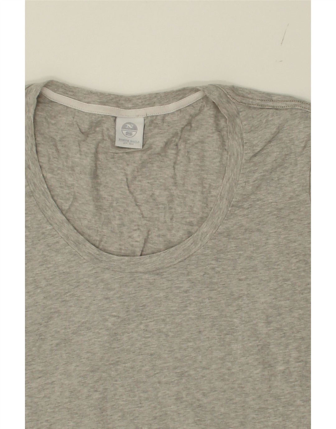 NORTH SAILS Womens Top Long Sleeve UK 14 Large Grey Cotton Vintage North Sails and Second-Hand North Sails from Messina Hembry 