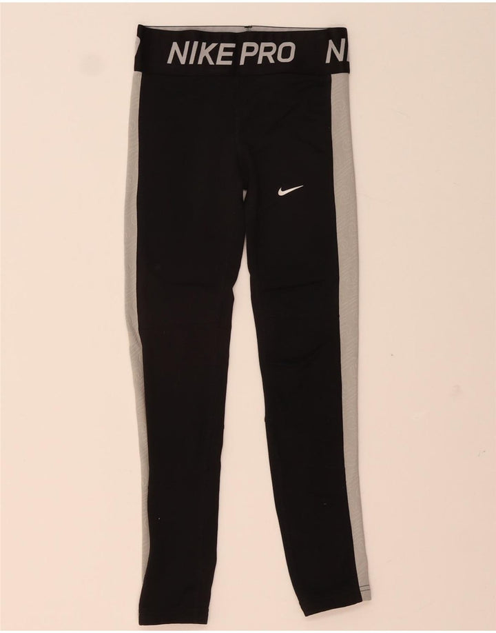 Nike Boys Graphic Leggings 8-9 Years  Black Colourblock Polyester