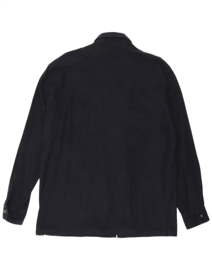 Krizia Mens Utility Jacket UK 40 Large Navy Blue Cotton