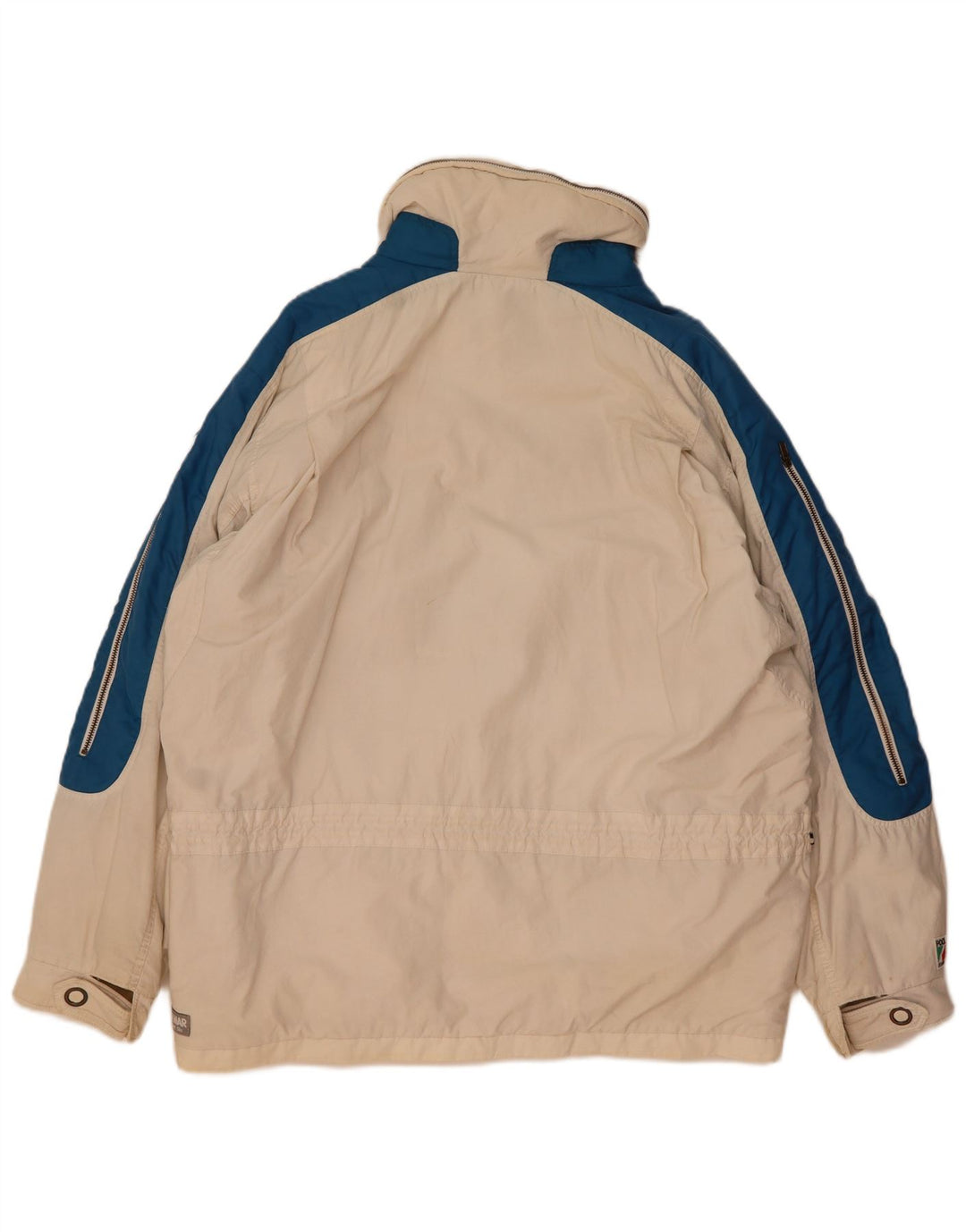 Colmar Mens Hooded Oversized Ski Jacket IT 50 Medium Off White Colourblock