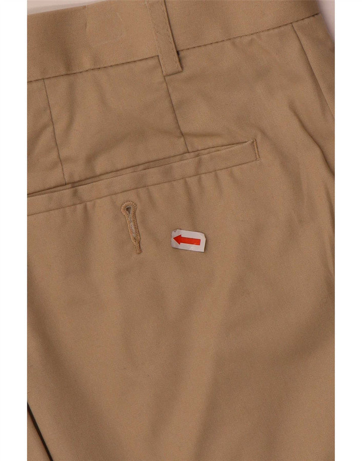 Marks & Spencer Mens Pegged Suit Trousers W36 L29 Beige