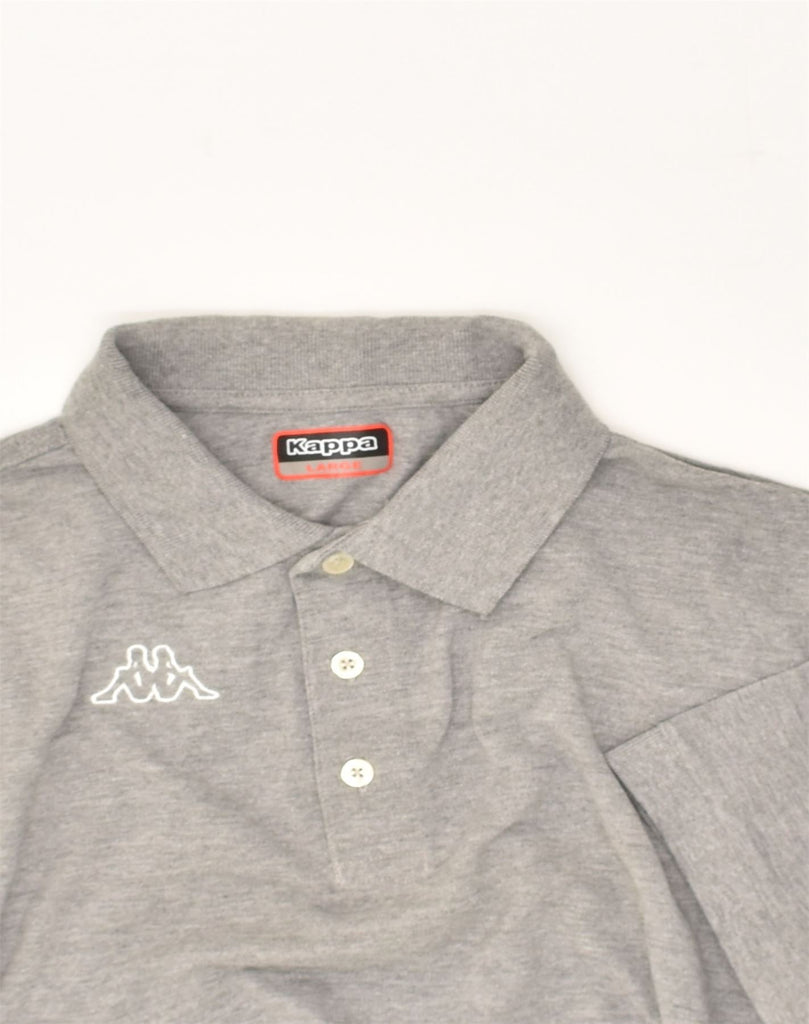 KAPPA Mens Polo Shirt Large Grey Cotton | Vintage Kappa | Thrift | Second-Hand Kappa | Used Clothing | Messina Hembry 