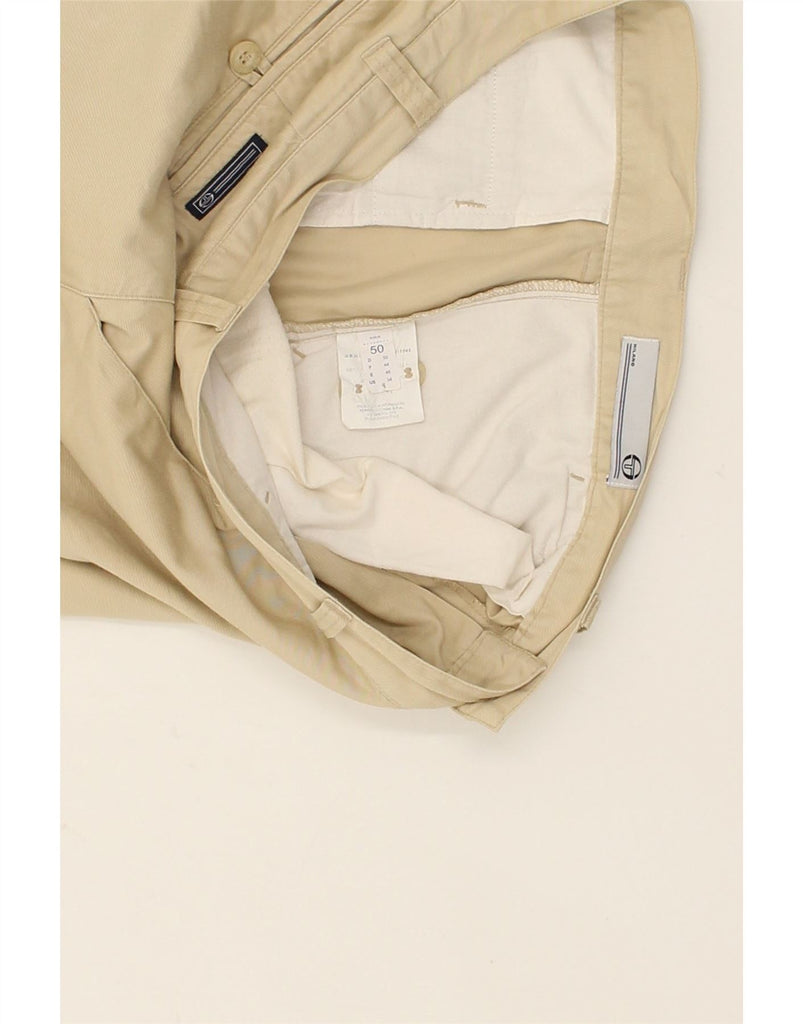 SERGIO TACCHINI Mens Straight Chino Trousers IT 50 Large W34 L28 Beige | Vintage Sergio Tacchini | Thrift | Second-Hand Sergio Tacchini | Used Clothing | Messina Hembry 