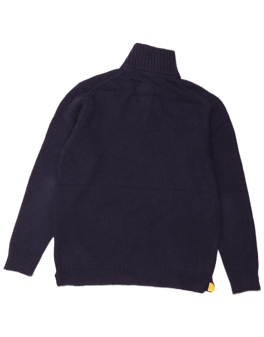 Boden Mens Zip Neck Jumper Sweater Large Navy Blue Lambswool
