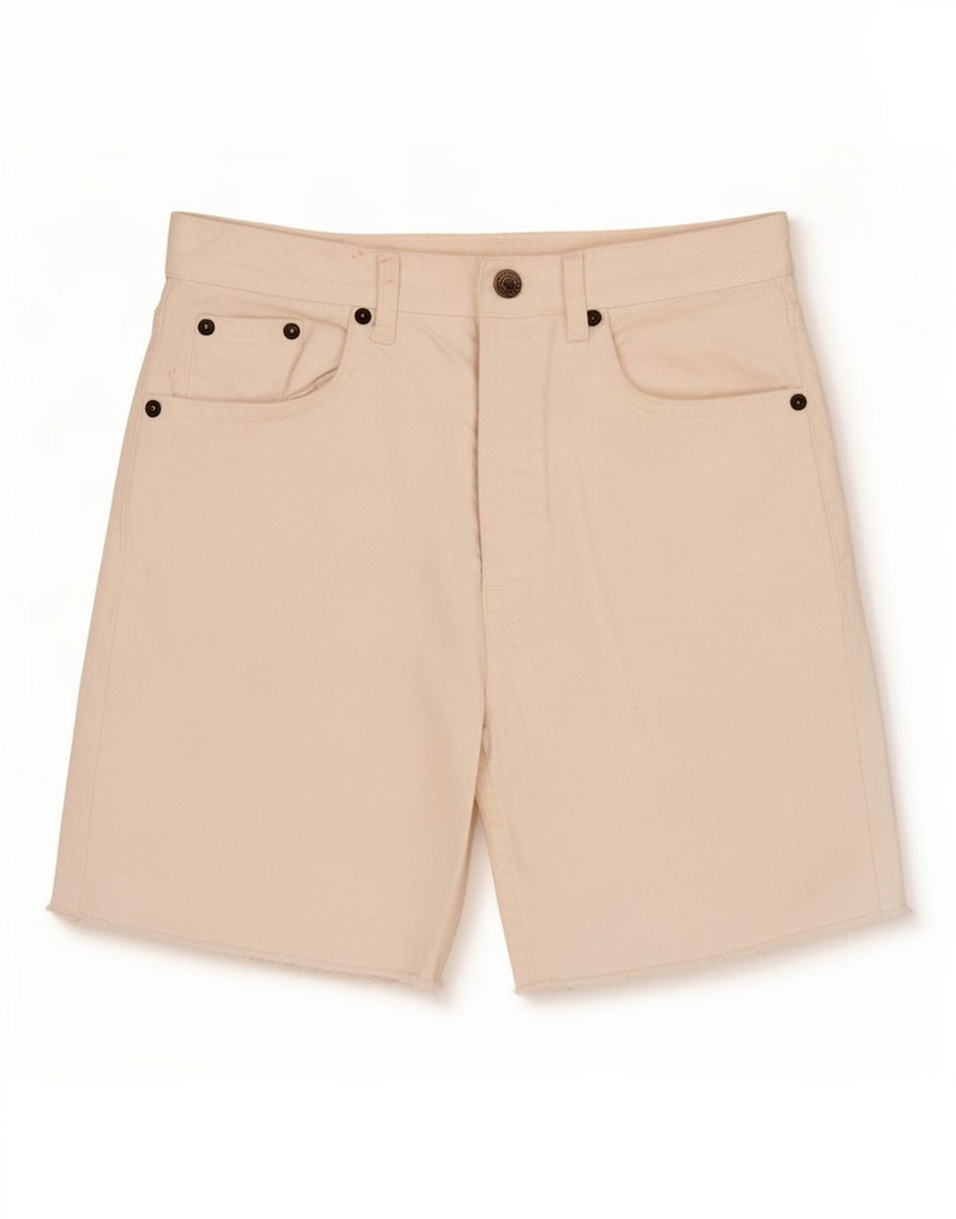 Topshop Womens Denim Shorts W28 Medium White Polyester