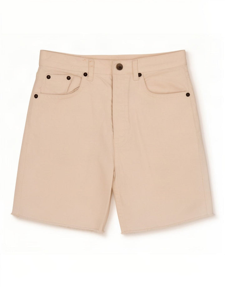 Topshop Womens Denim Shorts W28 Medium White Polyester