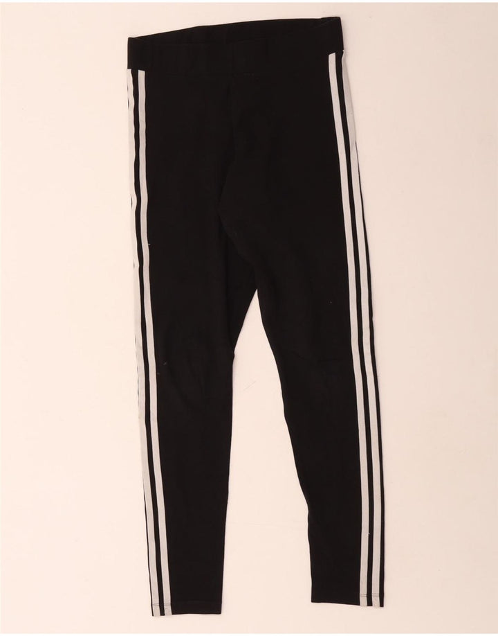 Adidas Womens Leggings UK 8/10 Small  Black Cotton